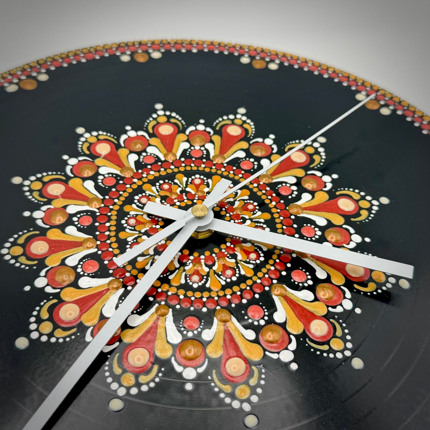 Album Record Vinyl Clocks; Brilliant Orange Mandala