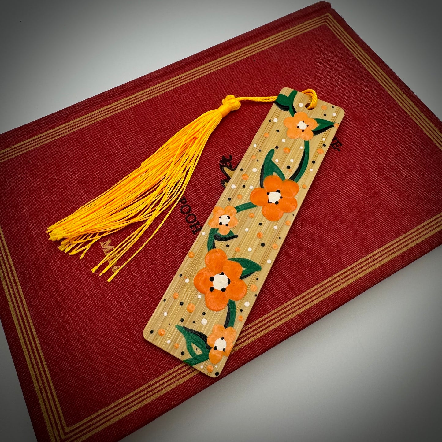 Peach Blossom Bamboo Bookmark